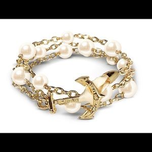 Kiel James Patrick pearl anchor bracelet